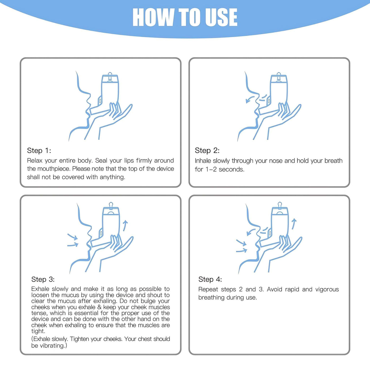 AirVantage Physio Mucus Removal Device and Lung Expander How to use step by step